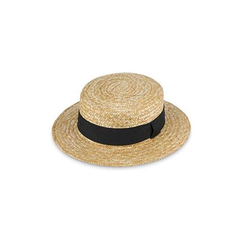 Cappello stile gondoliere in paglia in beige .